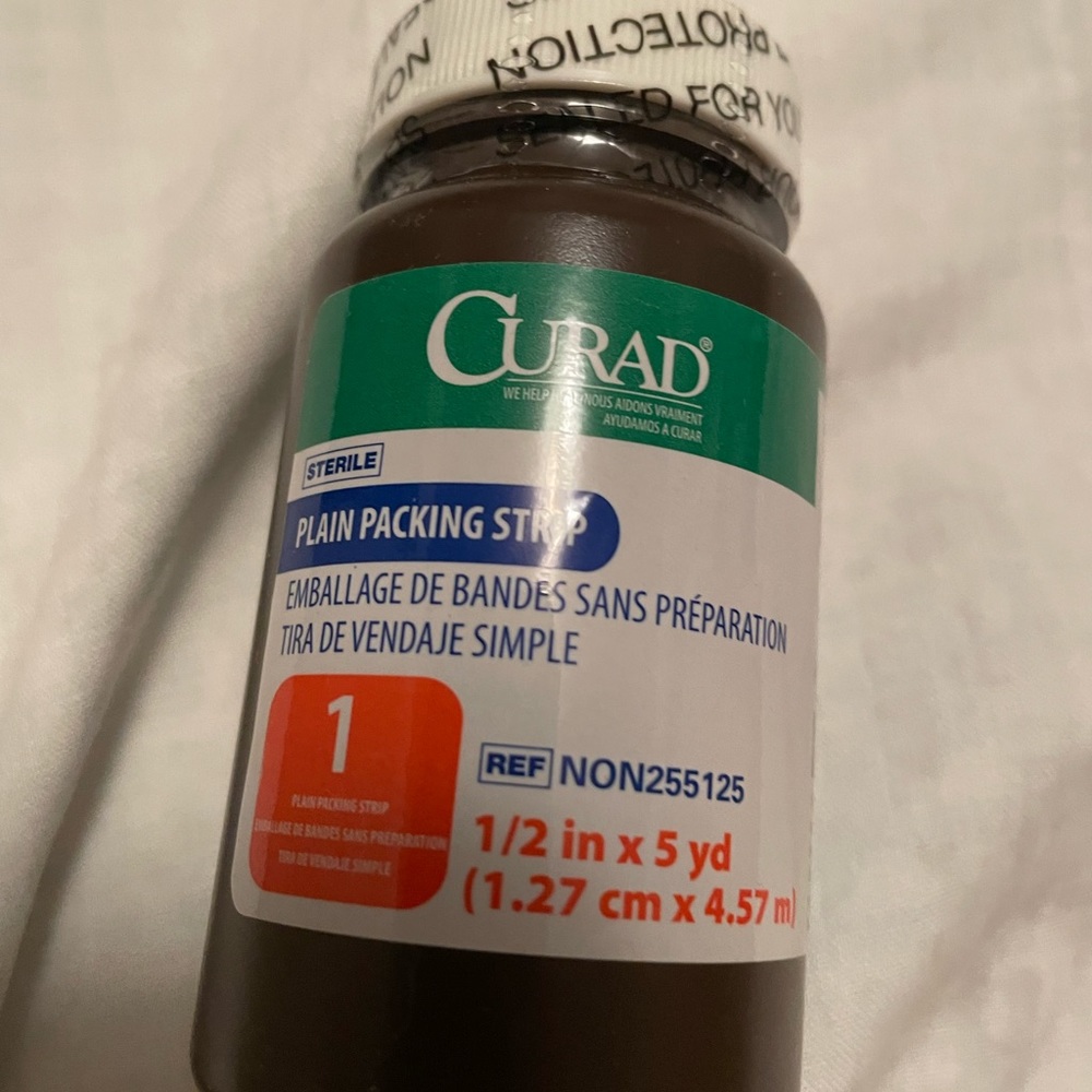 Curad Plain Gauze Packing Strips,1/2" x 5 yd, 12